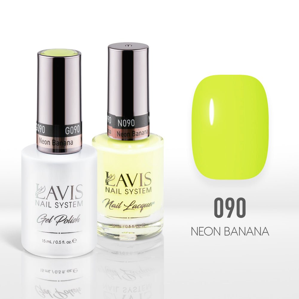 Lavis Gel Nail Polish Duo - 090 Neon Banana - DTK Nail Supply