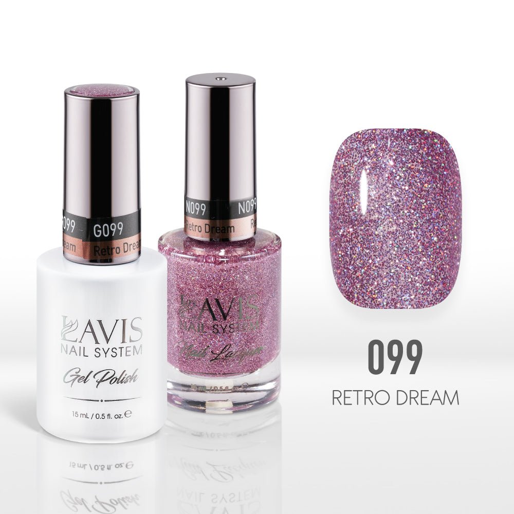 Lavis Gel Nail Polish Duo - 099 Retro Dream - DTK Nail Supply