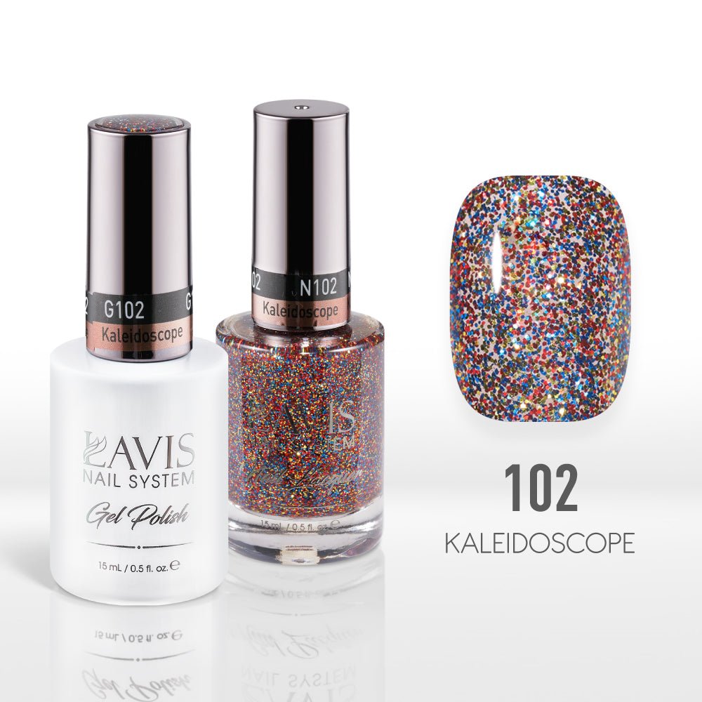 Lavis Gel Nail Polish Duo - 102 Kaleidoscope - DTK Nail Supply