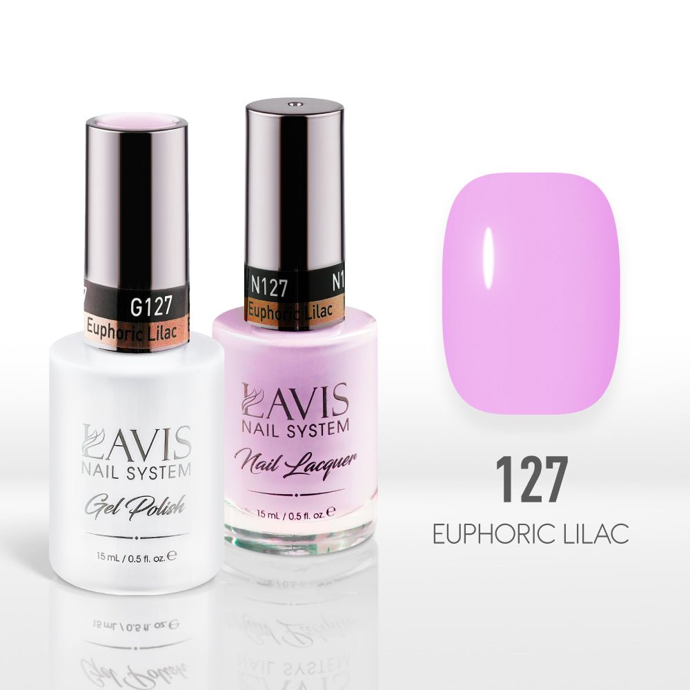 Lavis Gel Nail Polish Duo - 127 Euphoric Lilac - DTK Nail Supply