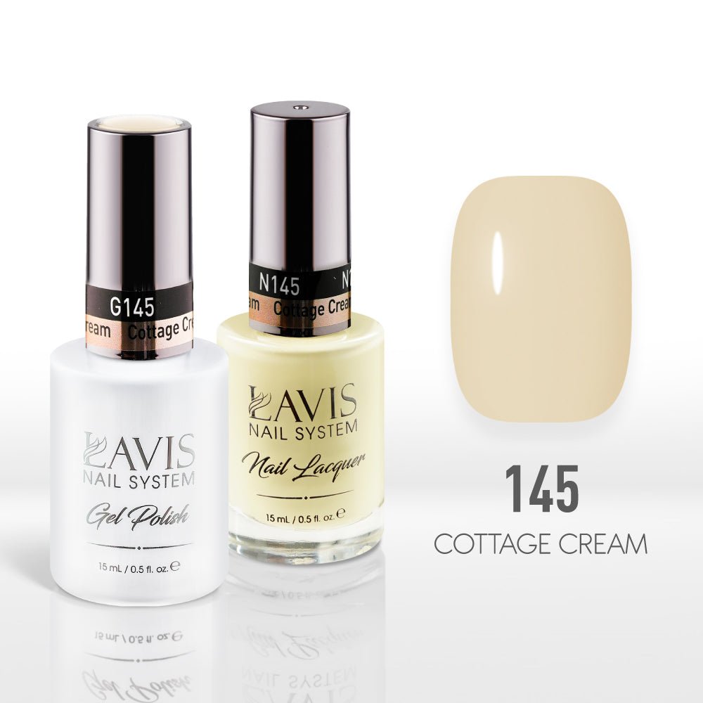 Lavis Gel Nail Polish Duo - 145 Cottage Cream - DTK Nail Supply
