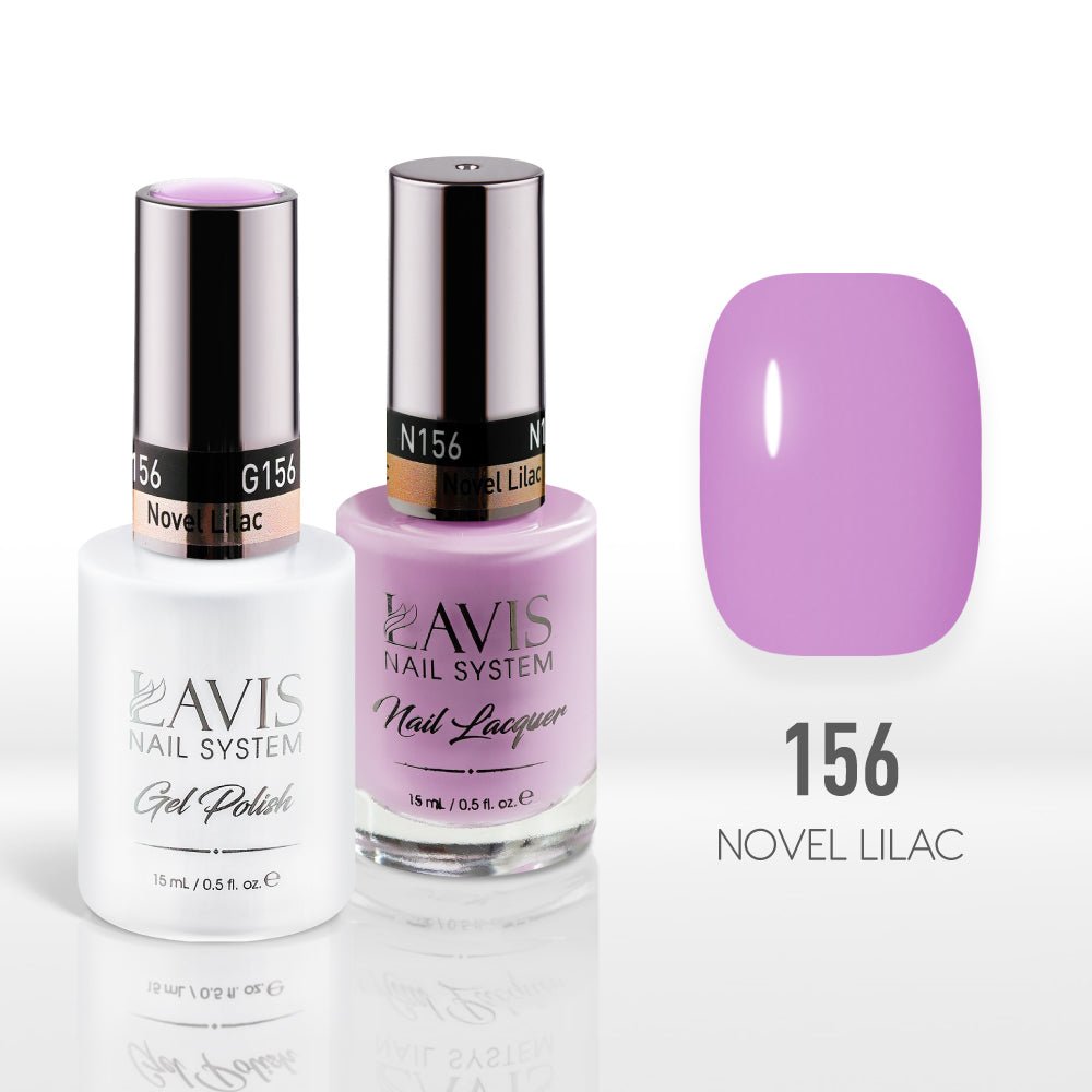 Lavis Gel Nail Polish Duo - 156 Novel Lilac - DTK Nail Supply