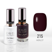 Lavis Gel Nail Polish Duo - 215 Merlot - DTK Nail Supply