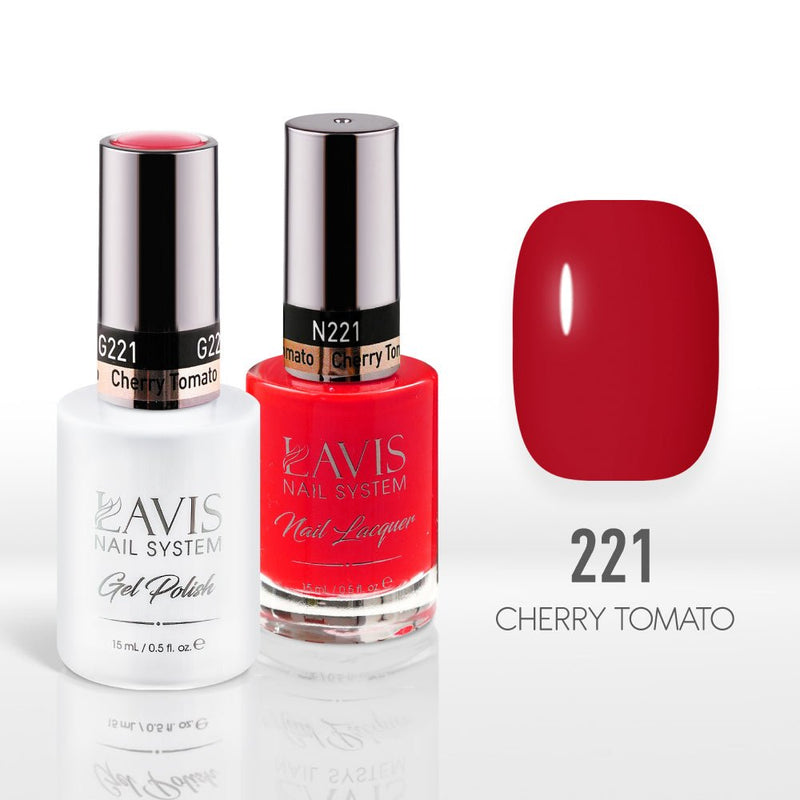 Lavis Gel Nail Polish Duo - 221 Cherry Tomato - DTK Nail Supply