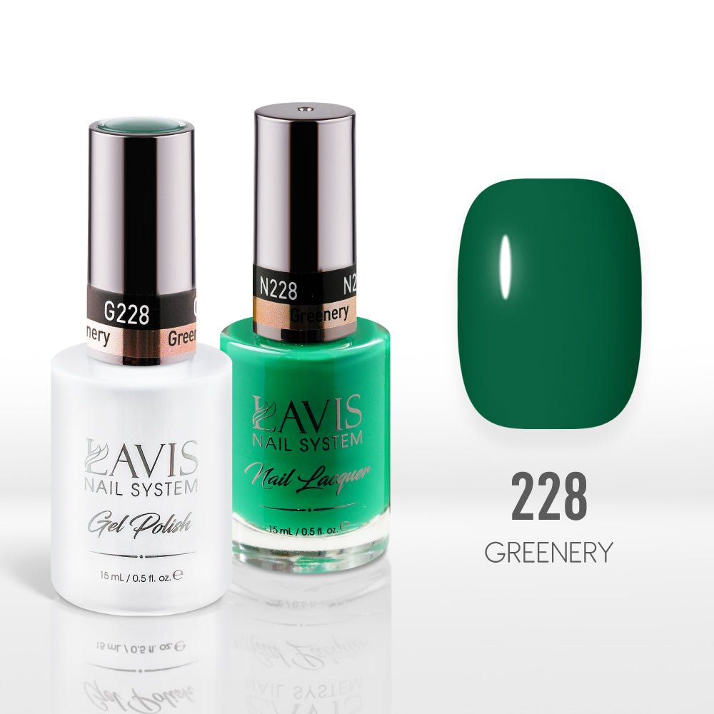 Lavis Gel Nail Polish Duo - 228 Greenery - DTK Nail Supply