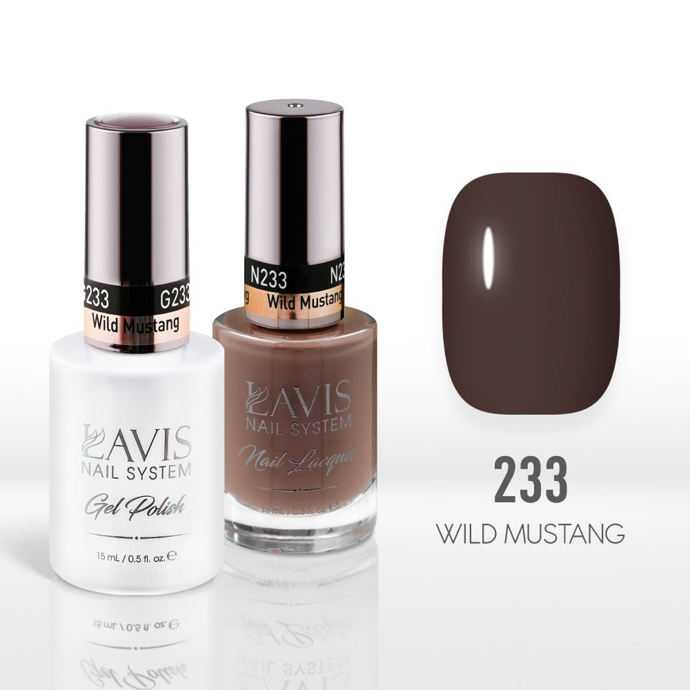 Lavis Gel Nail Polish Duo - 233 Wild Mustang - DTK Nail Supply