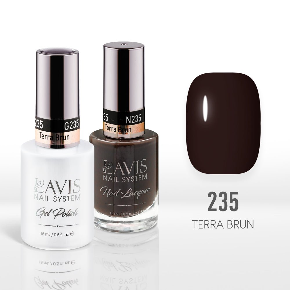 Lavis Gel Nail Polish Duo - 235 Terra Brun - DTK Nail Supply
