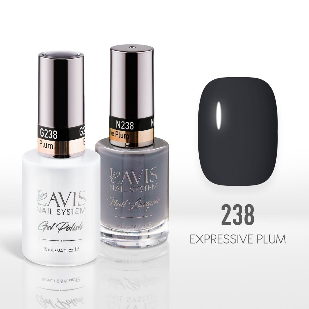 Lavis Gel Nail Polish Duo - 238 Expressive Plum - DTK Nail Supply