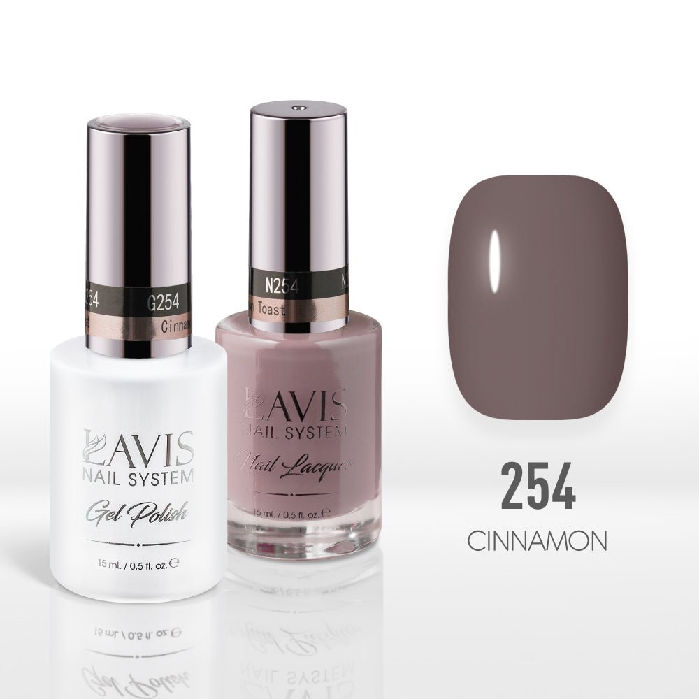 Lavis Gel Nail Polish Duo - 254 Cinnamon Toast - DTK Nail Supply