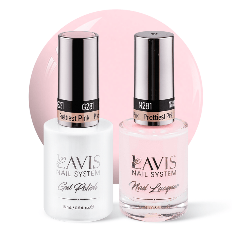 Lavis Gel Nail Polish Duo - 281 Prettiest Pink - DTK Nail Supply