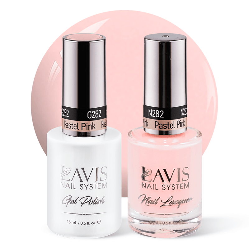 Lavis Gel Nail Polish Duo - 282 Pastel Pink - DTK Nail Supply