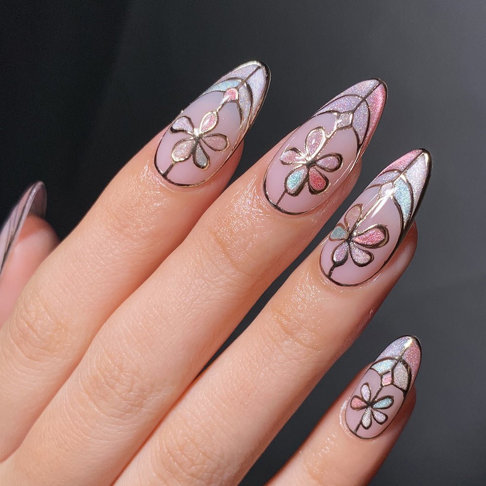 LAVIS Gel Polish Chrome Base - 0.5 oz + Classic Chrome Brass - DTK Nail Supply