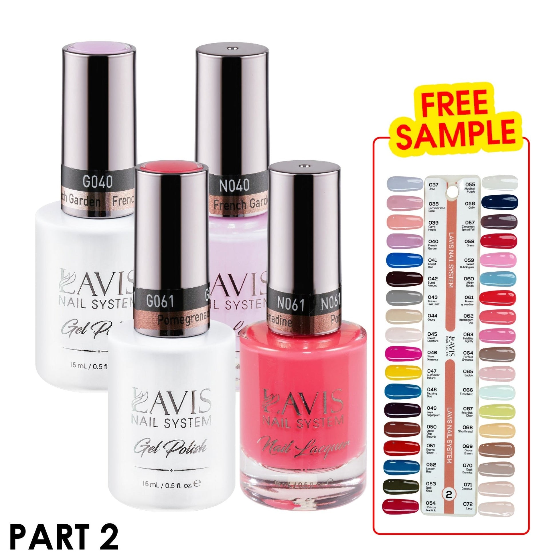 Lavis Gel Polish & Matching Nail Lacquer Duo Part 2: 037 - 072 (36 Colors) - DTK Nail Supply