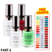 Lavis Gel Polish & Matching Nail Lacquer Duo Part 6: 181 - 216 (36 Colors) - DTK Nail Supply