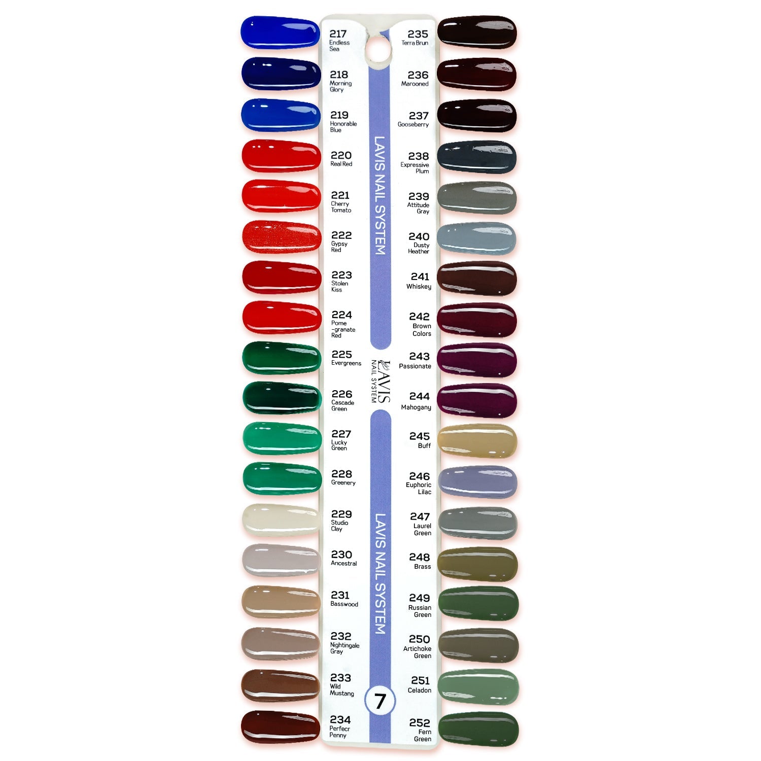 Lavis Gel Polish & Matching Nail Lacquer Duo Part 7: 217 - 252 (36 Colors) - DTK Nail Supply