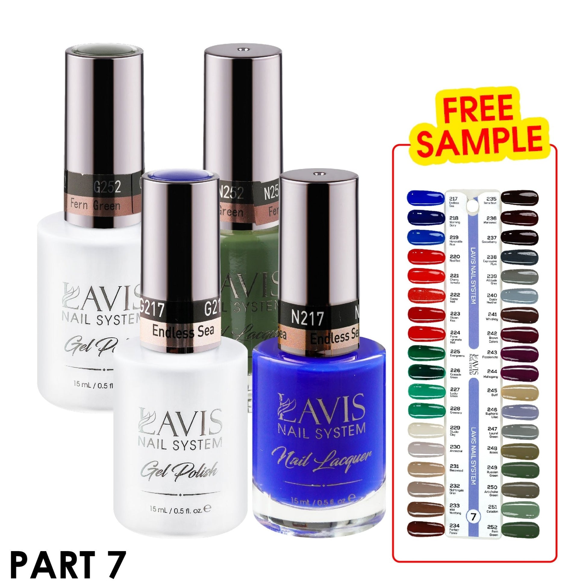 Lavis Gel Polish & Matching Nail Lacquer Duo Part 7: 217 - 252 (36 Colors) - DTK Nail Supply