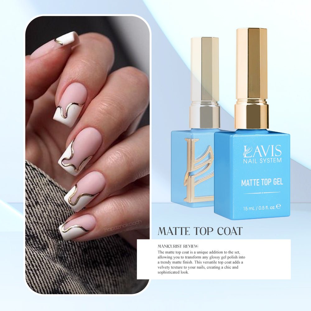 LAVIS Gel Polish Matte Top - 0.5 oz (New) - DTK Nail Supply