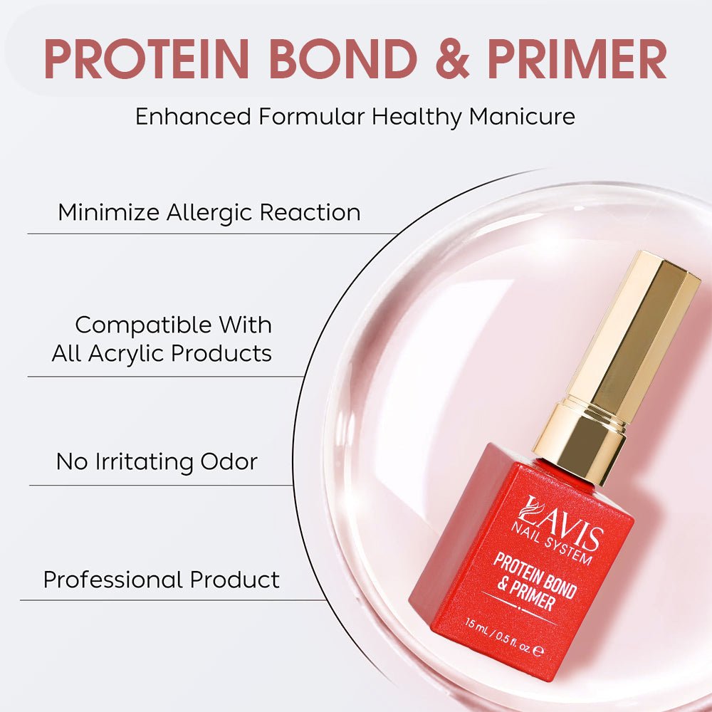 LAVIS Gel Polish Protein Bond & Primer - 0.5 oz - DTK Nail Supply