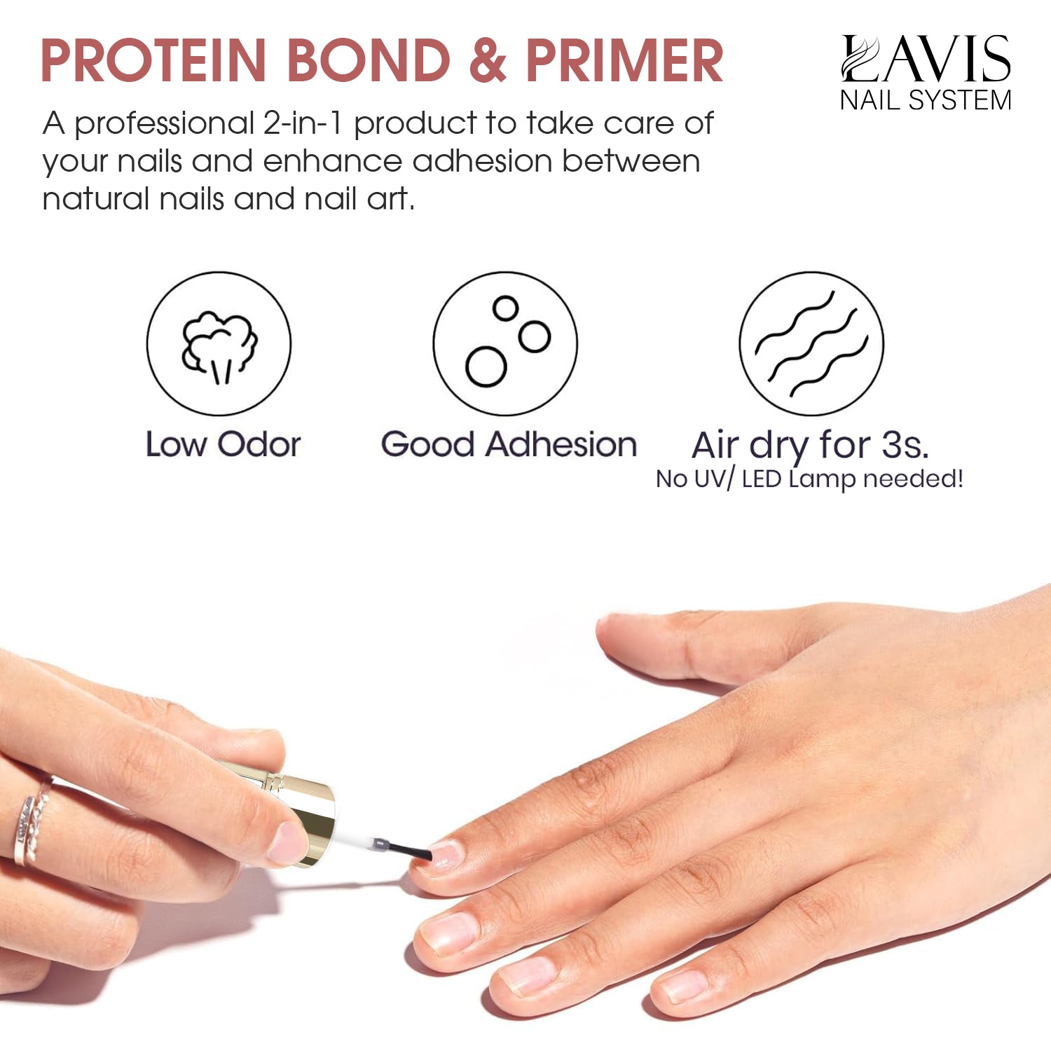LAVIS Gel Polish Protein Bond & Primer - 0.5 oz - DTK Nail Supply