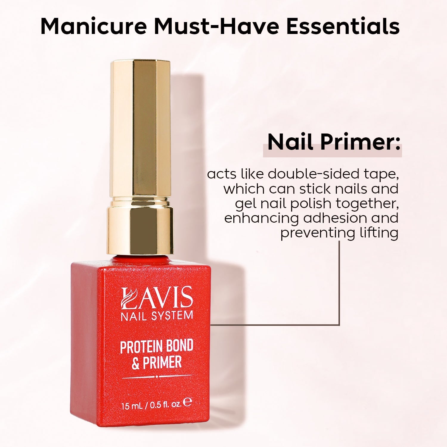 LAVIS Gel Polish Protein Bond & Primer - 0.5 oz - DTK Nail Supply