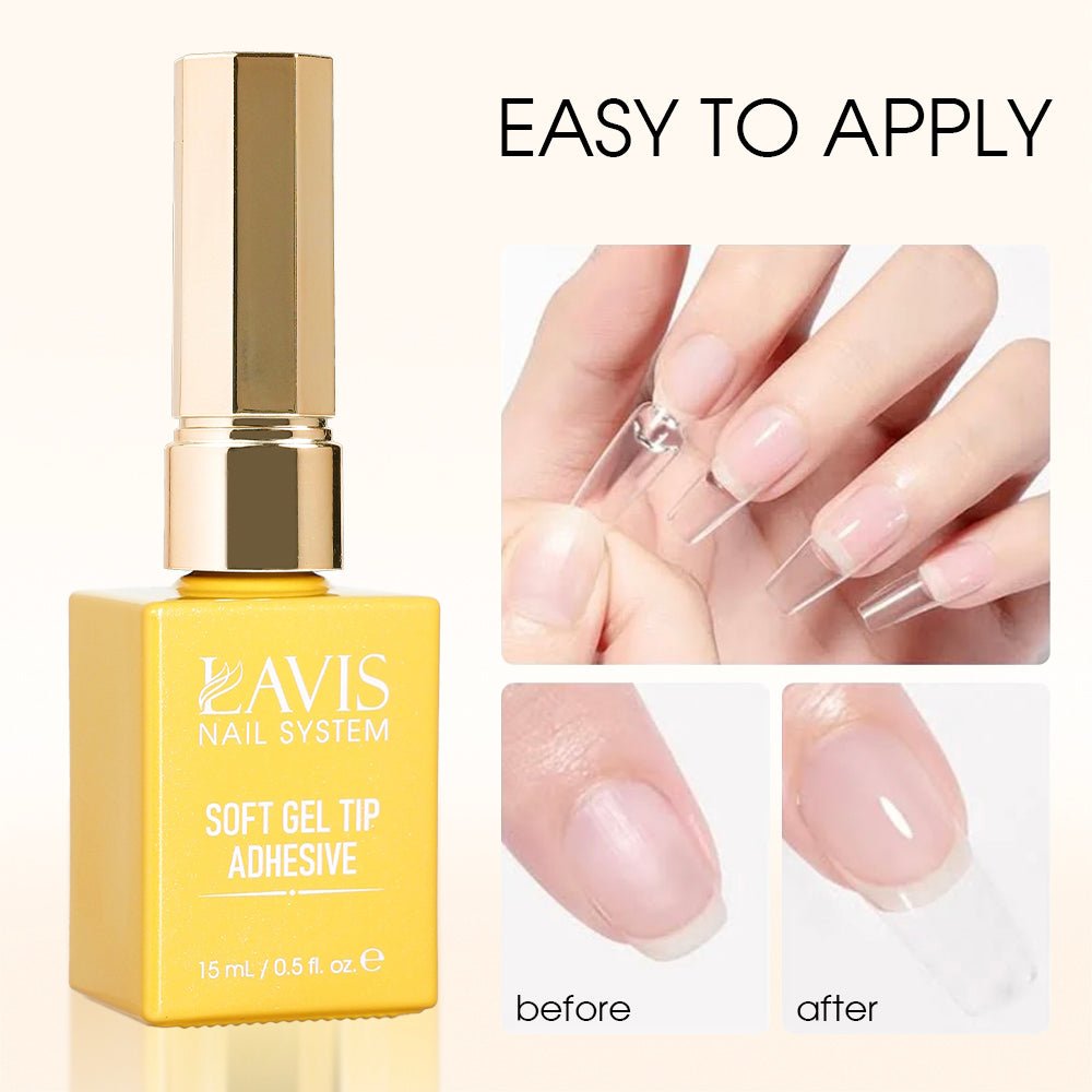 LAVIS Gel Polish Soft Gel Tip Adhesive - 0.5 oz - DTK Nail Supply