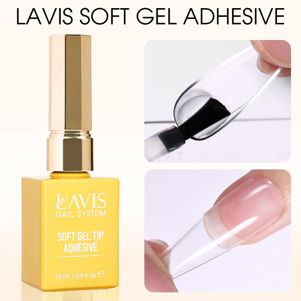 LAVIS Gel Polish Soft Gel Tip Adhesive - 0.5 oz - DTK Nail Supply