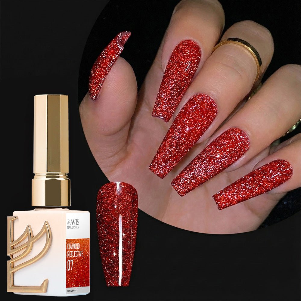 LAVIS Glitter 07 - Gel Polish 0.5 oz - Diamond Reflective Collection - DTK Nail Supply