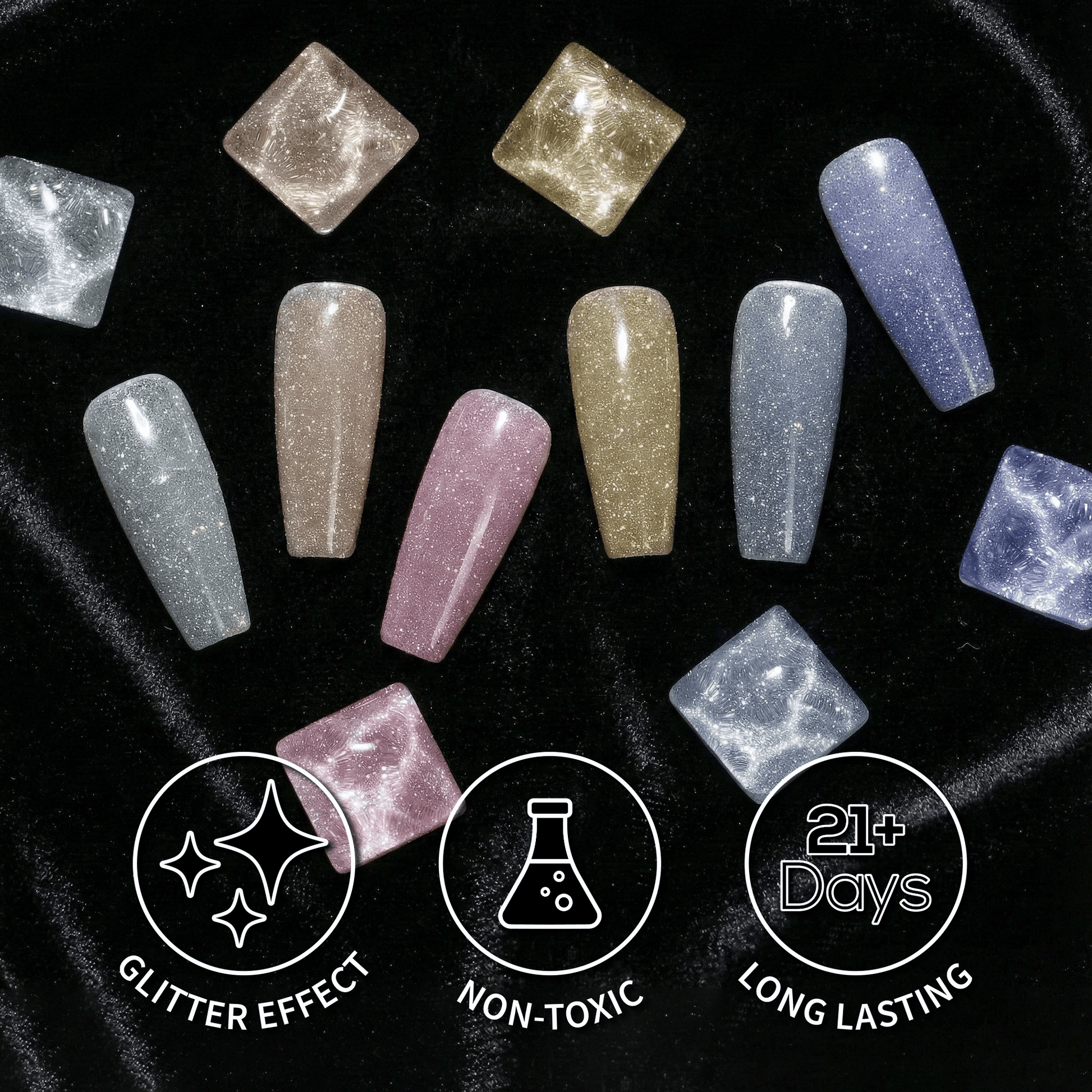 LAVIS Glitter 09 - Gel Polish 0.5 oz - Diamond Reflective Collection - DTK Nail Supply