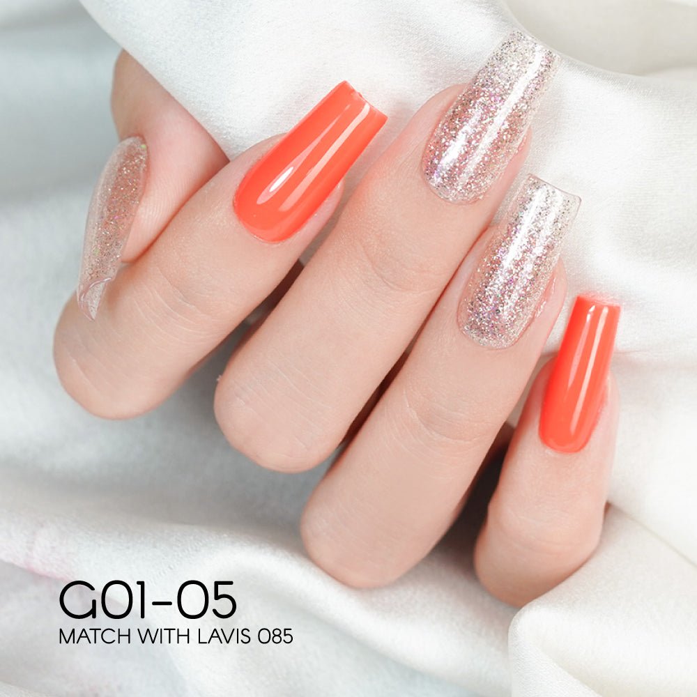 LAVIS Glitter G01 - 05 - Gel Polish 0.5 oz - Galaxy Collection - DTK Nail Supply