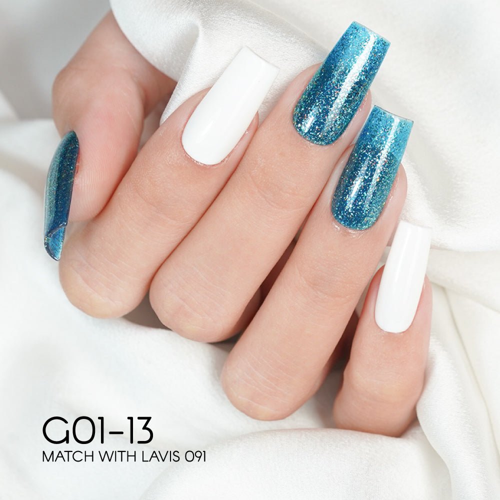 LAVIS Glitter G01 - 13 - Gel Polish 0.5 oz - Galaxy Collection - DTK Nail Supply