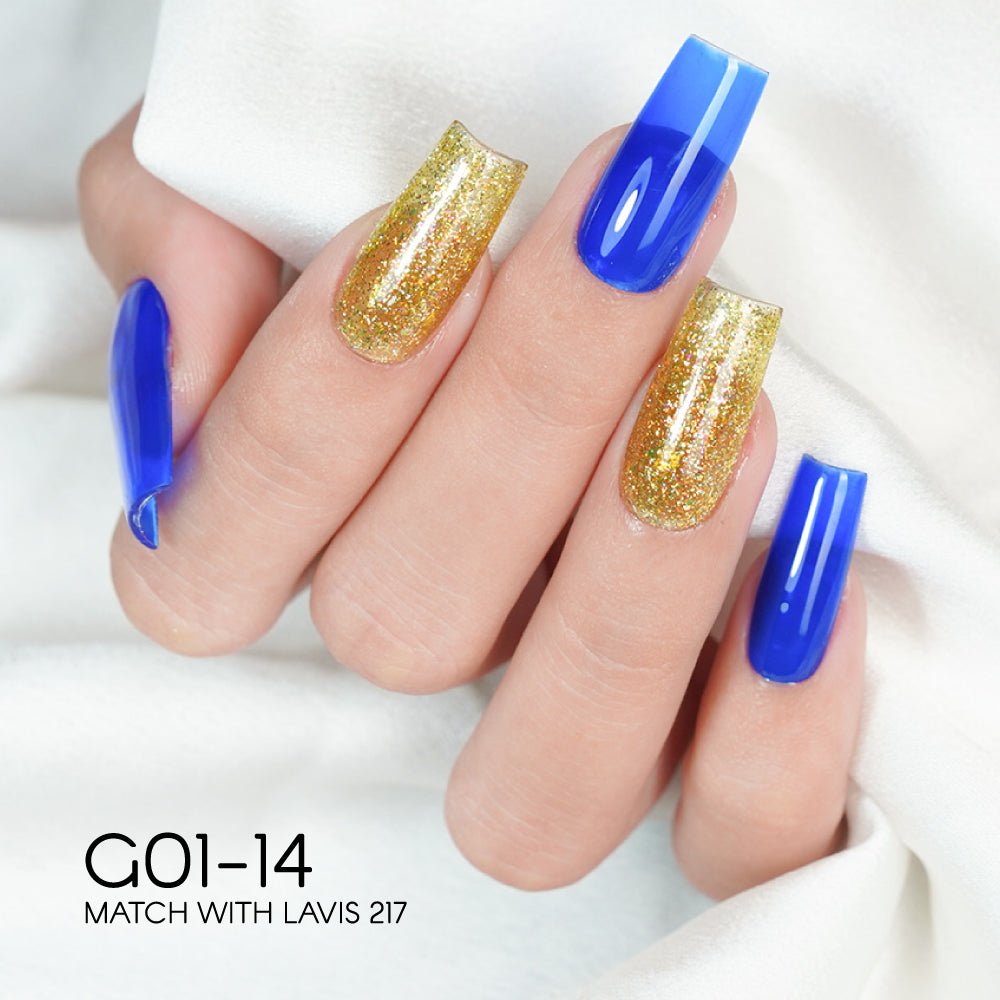 LAVIS Glitter G01 - 14 - Gel Polish 0.5 oz - Galaxy Collection - DTK Nail Supply