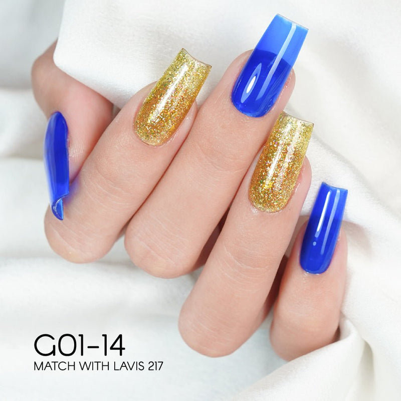 LAVIS Glitter G01 - 14 - Gel Polish 0.5 oz - Galaxy Collection - DTK Nail Supply