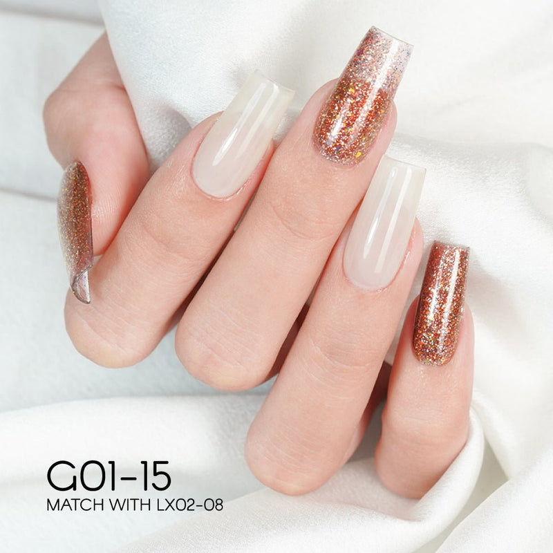 LAVIS Glitter G01 - 15 - Gel Polish 0.5 oz - Galaxy Collection - DTK Nail Supply