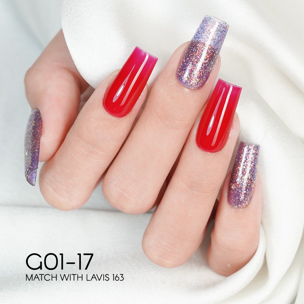 LAVIS Glitter G01 - 17 - Gel Polish 0.5 oz - Galaxy Collection - DTK Nail Supply
