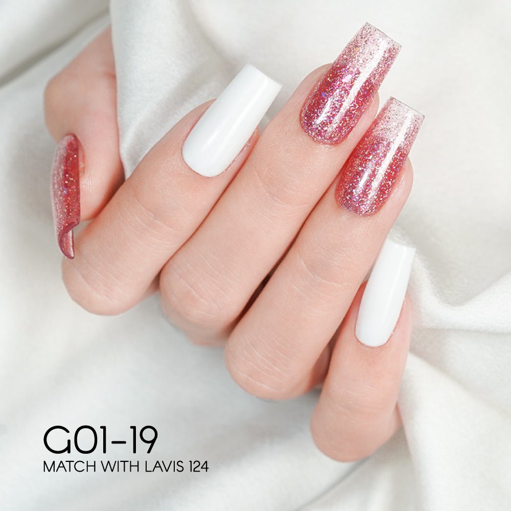 LAVIS Glitter G01 - 19 - Gel Polish 0.5 oz - Galaxy Collection - DTK Nail Supply