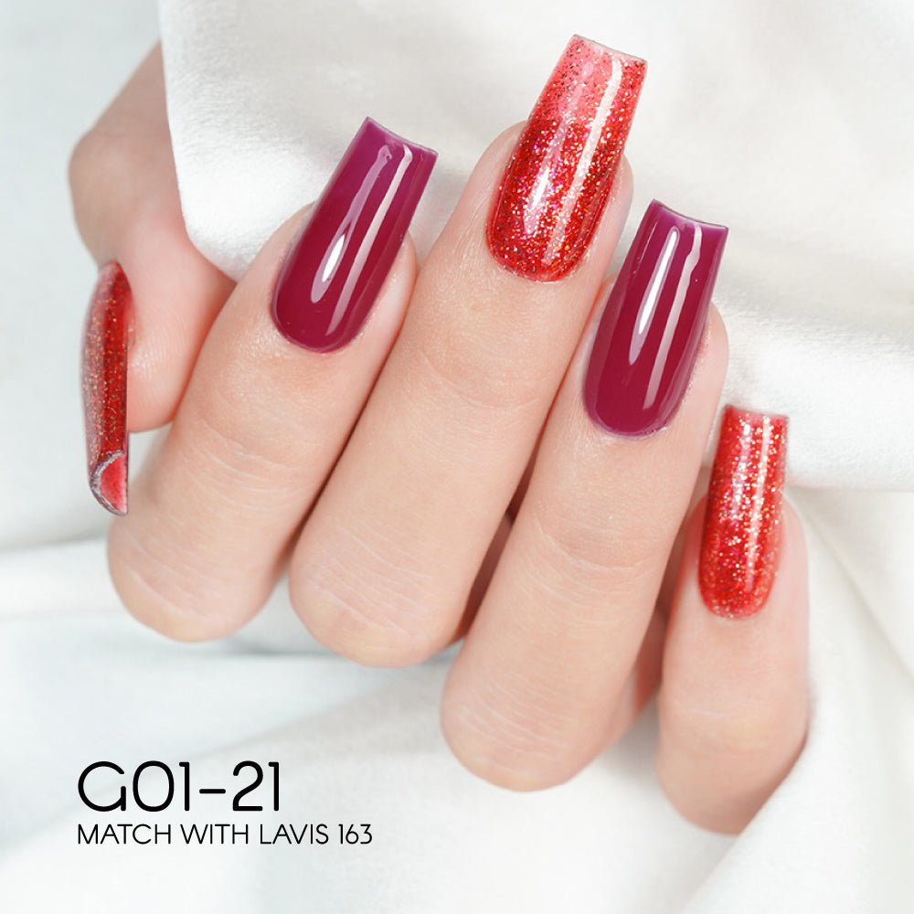 LAVIS Glitter G01 - 21 - Gel Polish 0.5 oz - Galaxy Collection - DTK Nail Supply