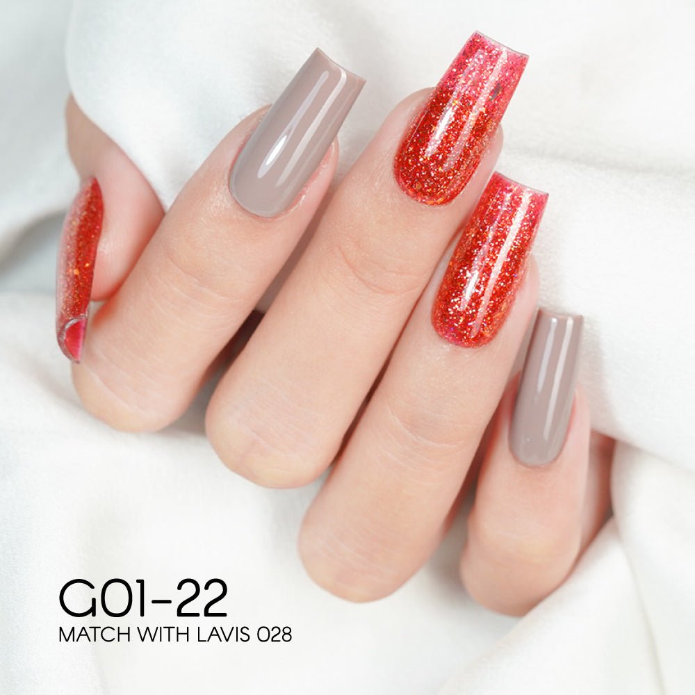 LAVIS Glitter G01 - 22 - Gel Polish 0.5 oz - Galaxy Collection - DTK Nail Supply