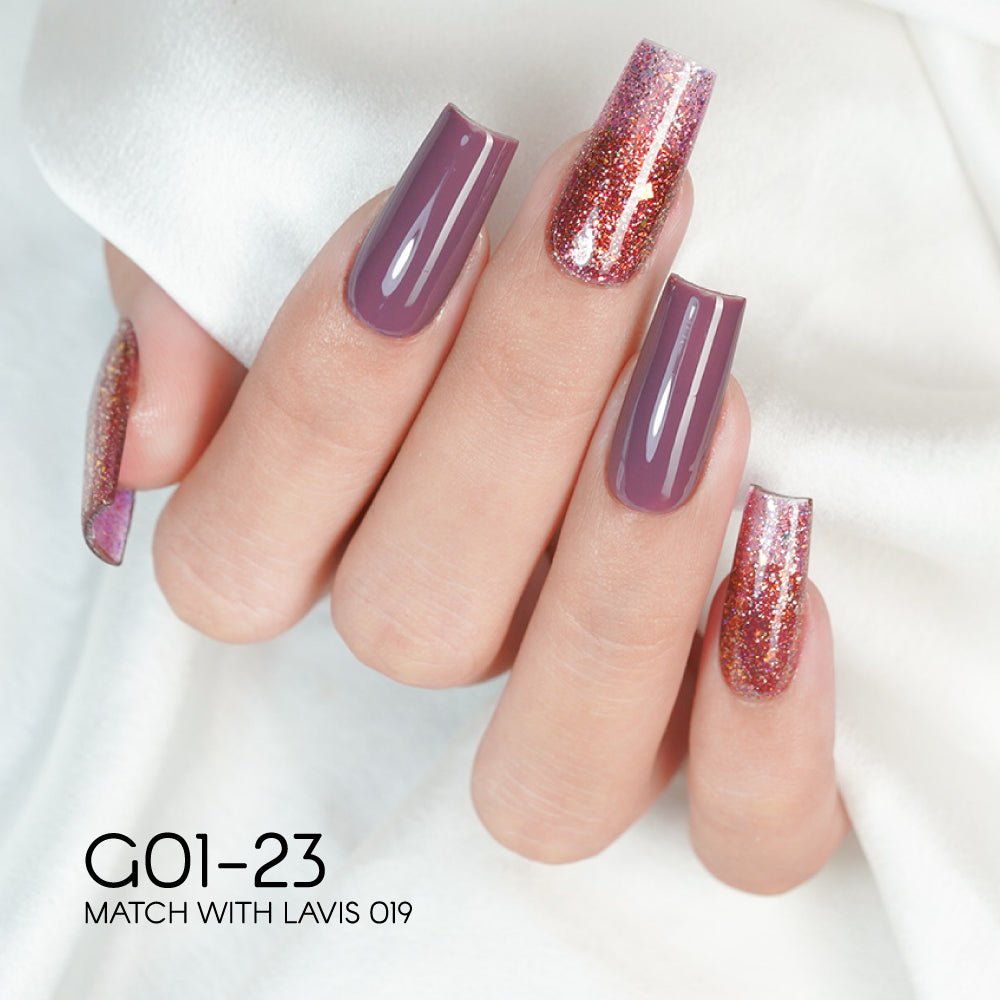 LAVIS Glitter G01 - 23 - Gel Polish 0.5 oz - Galaxy Collection - DTK Nail Supply