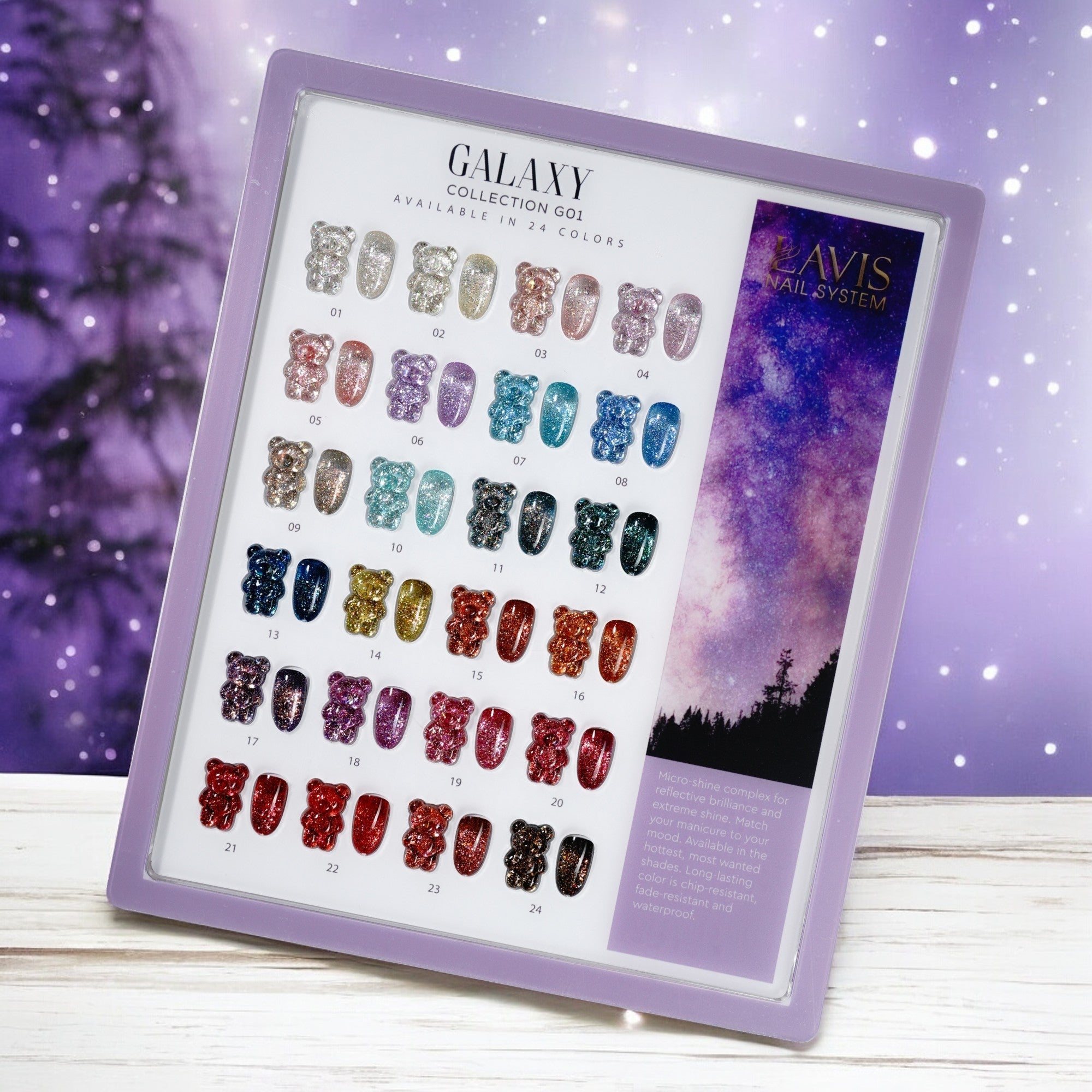 LAVIS Glitter G01 - Gel Polish 0.5 oz - Galaxy Collection - DTK Nail Supply