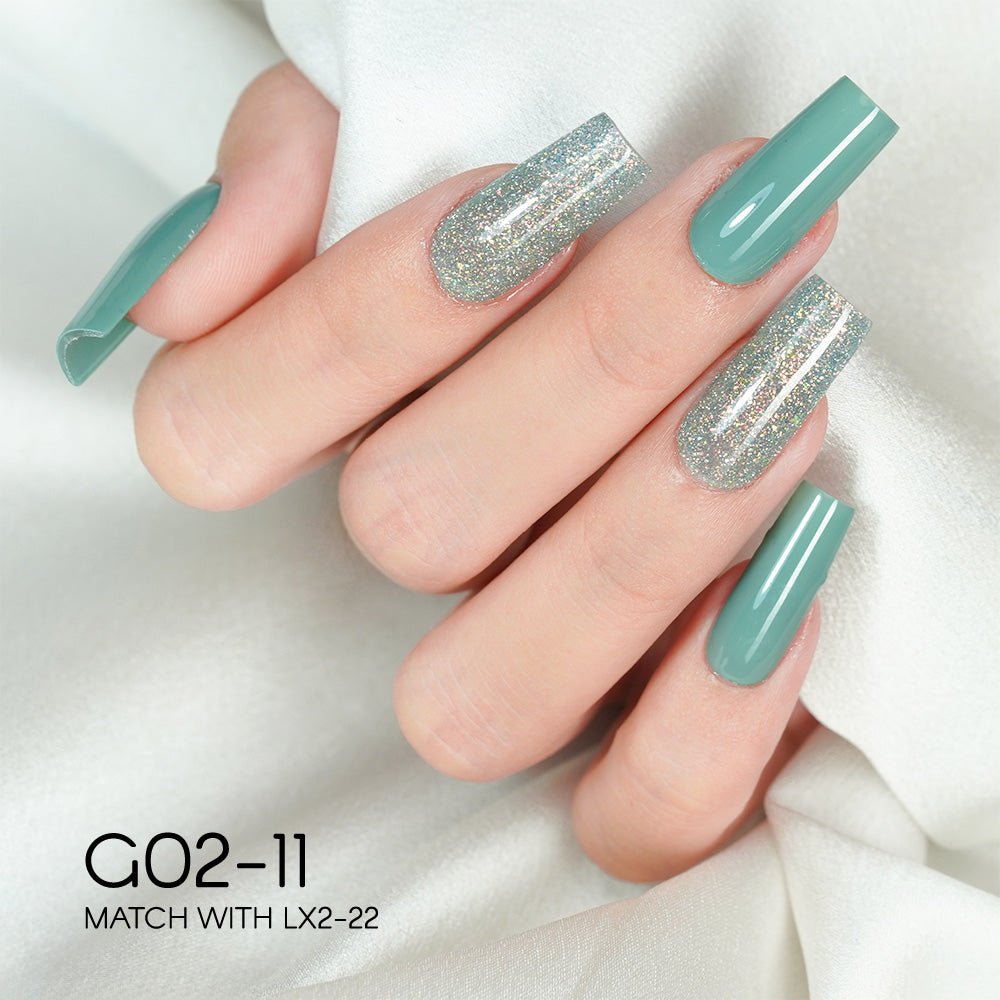 LAVIS Glitter G02 - 11 - Gel Polish 0.5 oz - Pillow Talk Collection - DTK Nail Supply