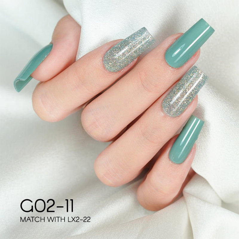 LAVIS Glitter G02 - 11 - Gel Polish 0.5 oz - Pillow Talk Collection - DTK Nail Supply