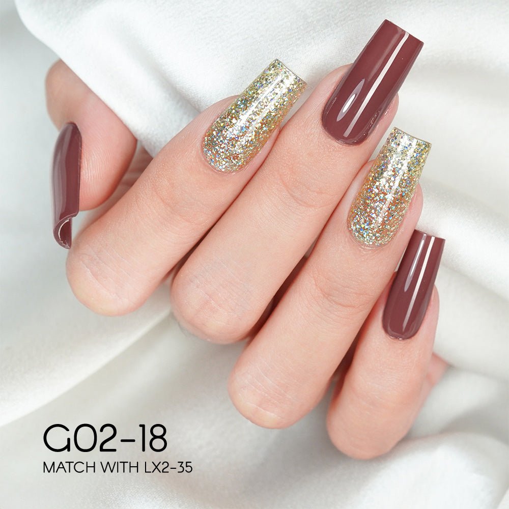 LAVIS Glitter G02 - 18 - Gel Polish 0.5 oz - Pillow Talk Collection - DTK Nail Supply