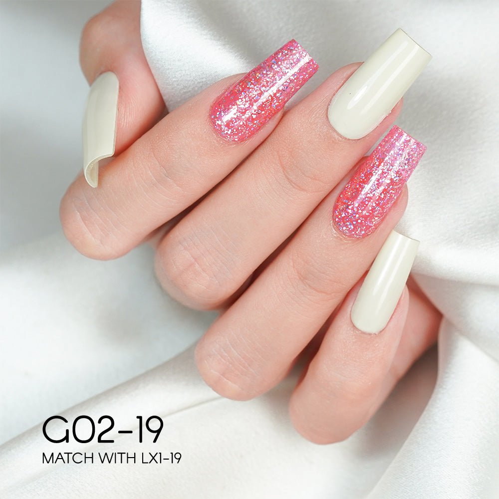 LAVIS Glitter G02 - 19 - Gel Polish 0.5 oz - Pillow Talk Collection - DTK Nail Supply