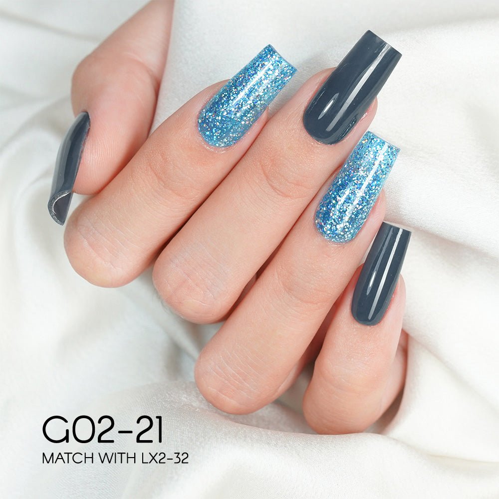 LAVIS Glitter G02 - 21 - Gel Polish 0.5 oz - Pillow Talk Collection - DTK Nail Supply