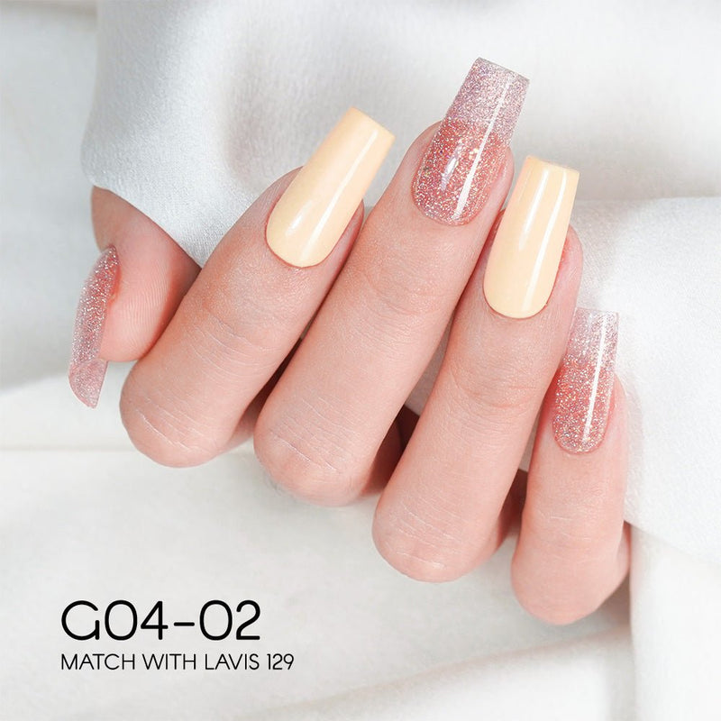 LAVIS Glitter G04 - 02 - Gel Polish 0.5 oz - Couture Collection - DTK Nail Supply
