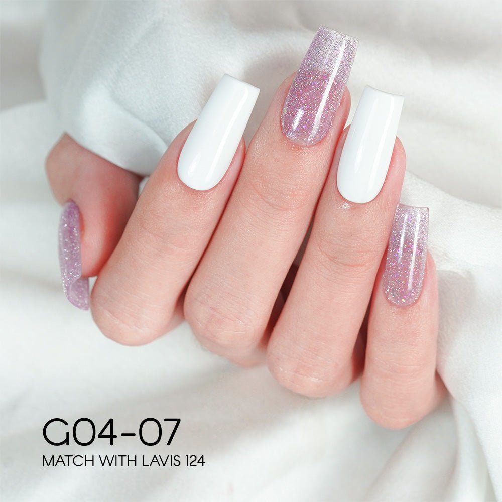 LAVIS Glitter G04 - 07 - Gel Polish 0.5 oz - Couture Collection - DTK Nail Supply