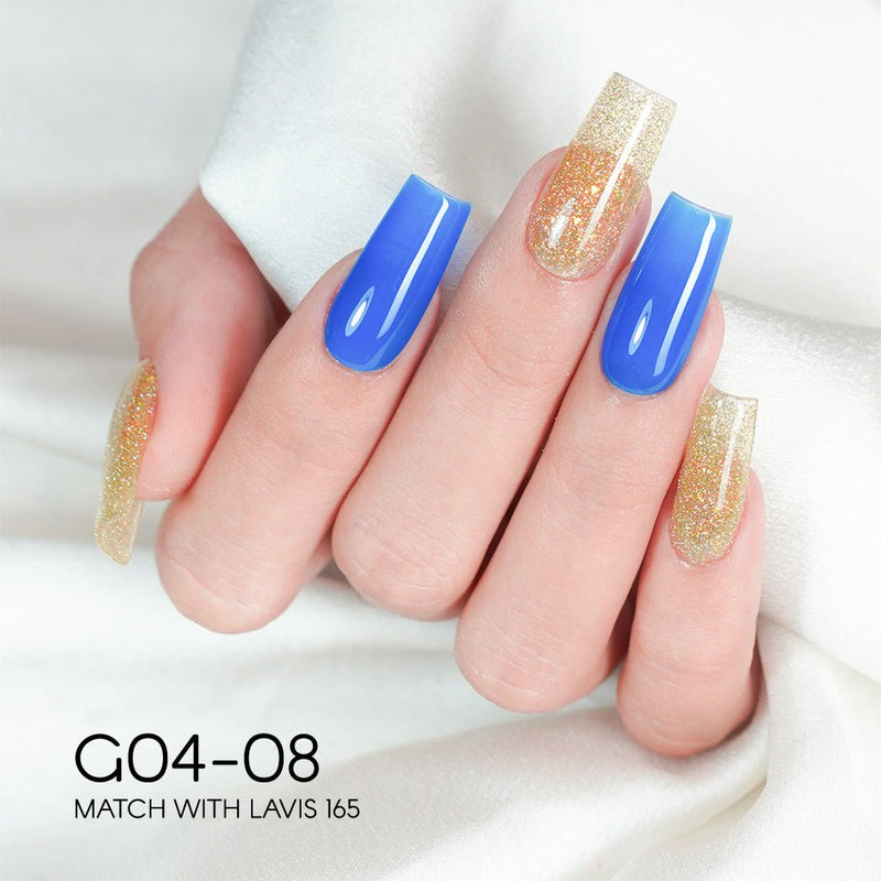 LAVIS Glitter G04 - 08 - Gel Polish 0.5 oz - Couture Collection - DTK Nail Supply
