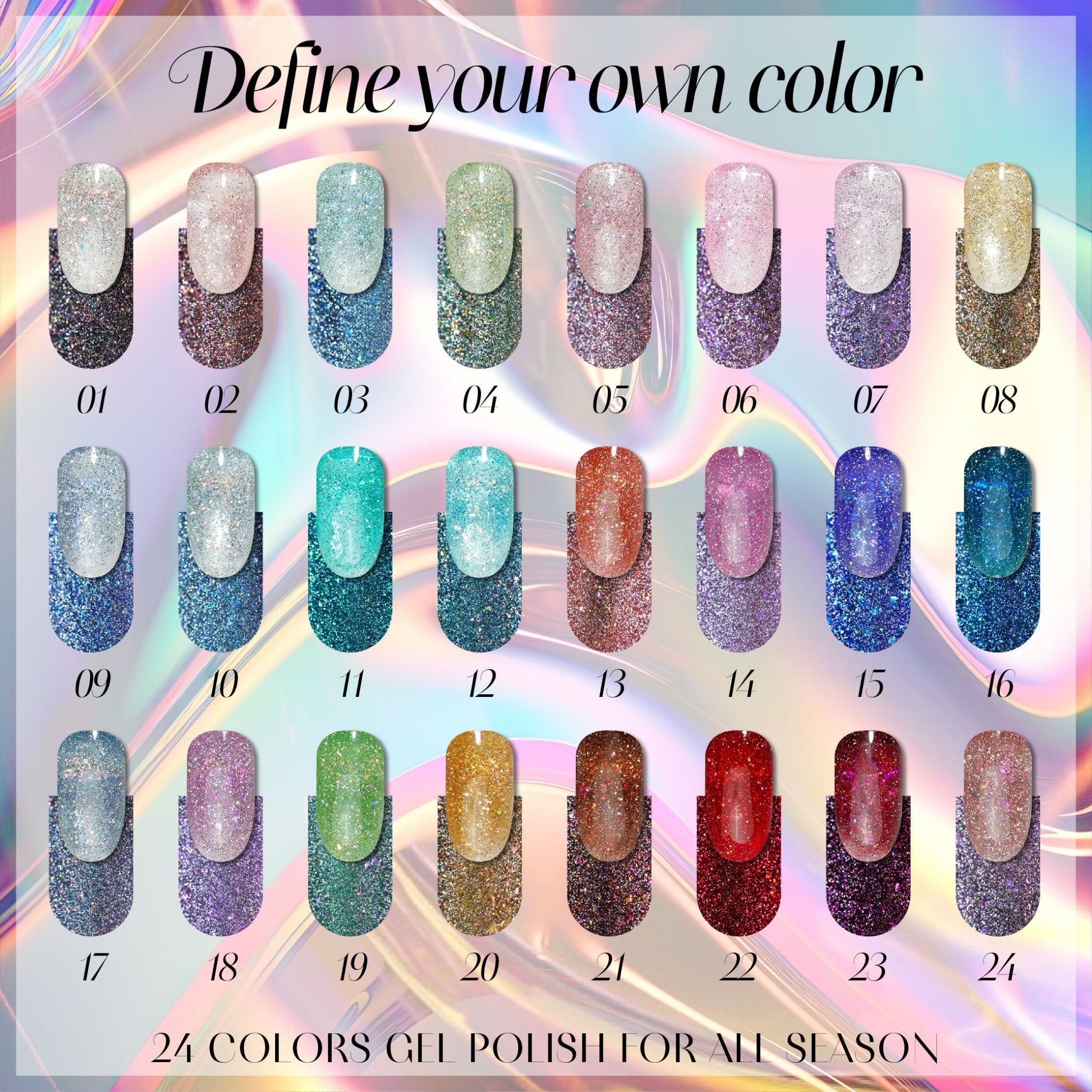 LAVIS Glitter G04 - Gel Polish 0.5 oz - Couture Collection - DTK Nail Supply