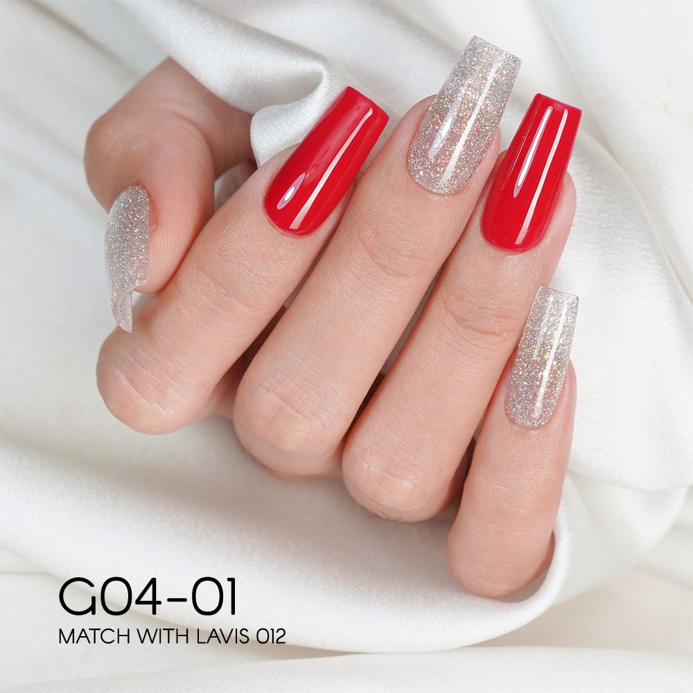 LAVIS Glitter G04 - Gel Polish 0.5 oz - Couture Collection - DTK Nail Supply
