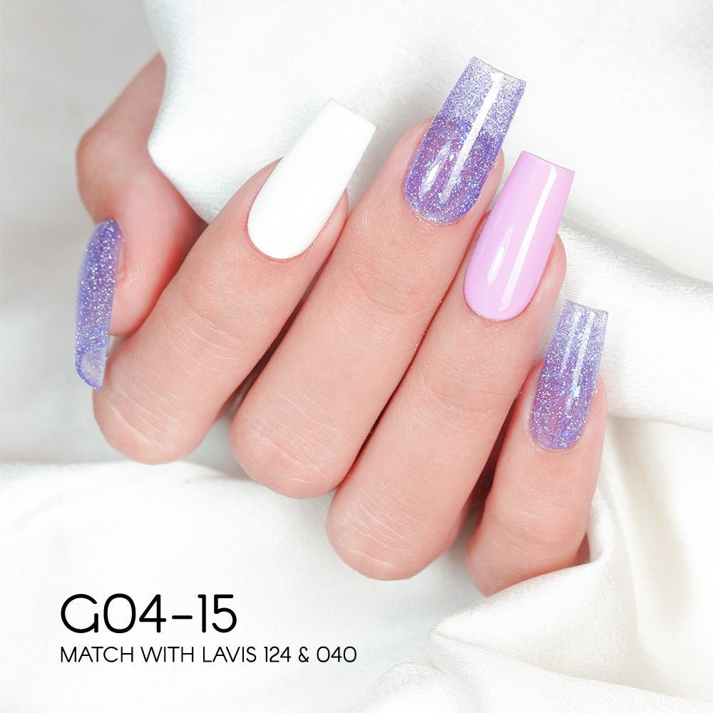 LAVIS Glitter G04 - Gel Polish 0.5 oz - Couture Collection - DTK Nail Supply